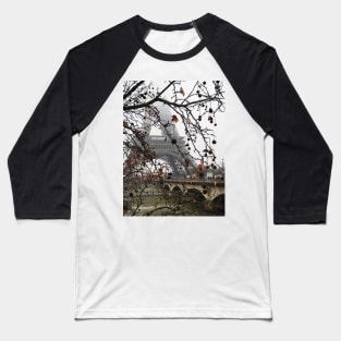 The Eiffel Tower in the Mist Baseball T-Shirt